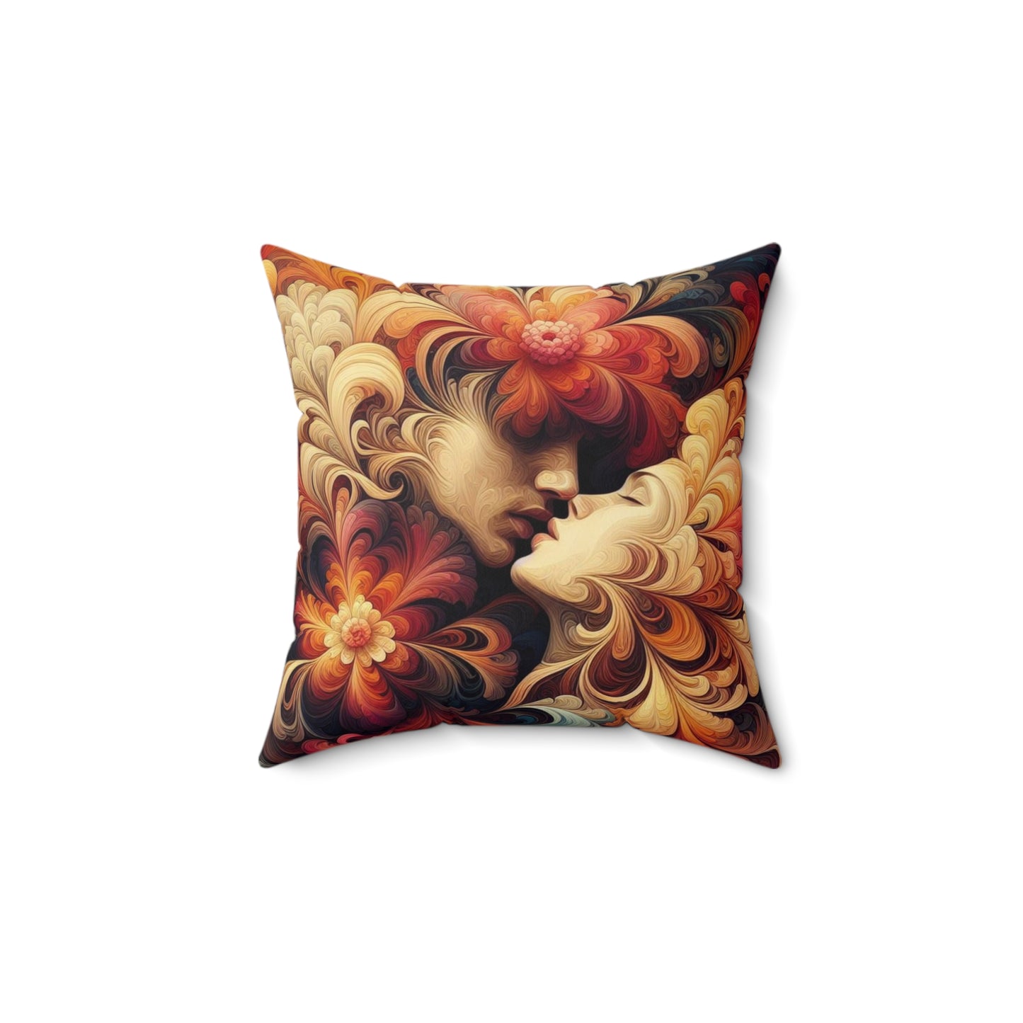 Flower Lovers Spun Square Pillow