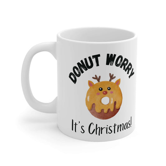 Donut Worry Christmas Mug - Yellow Edition