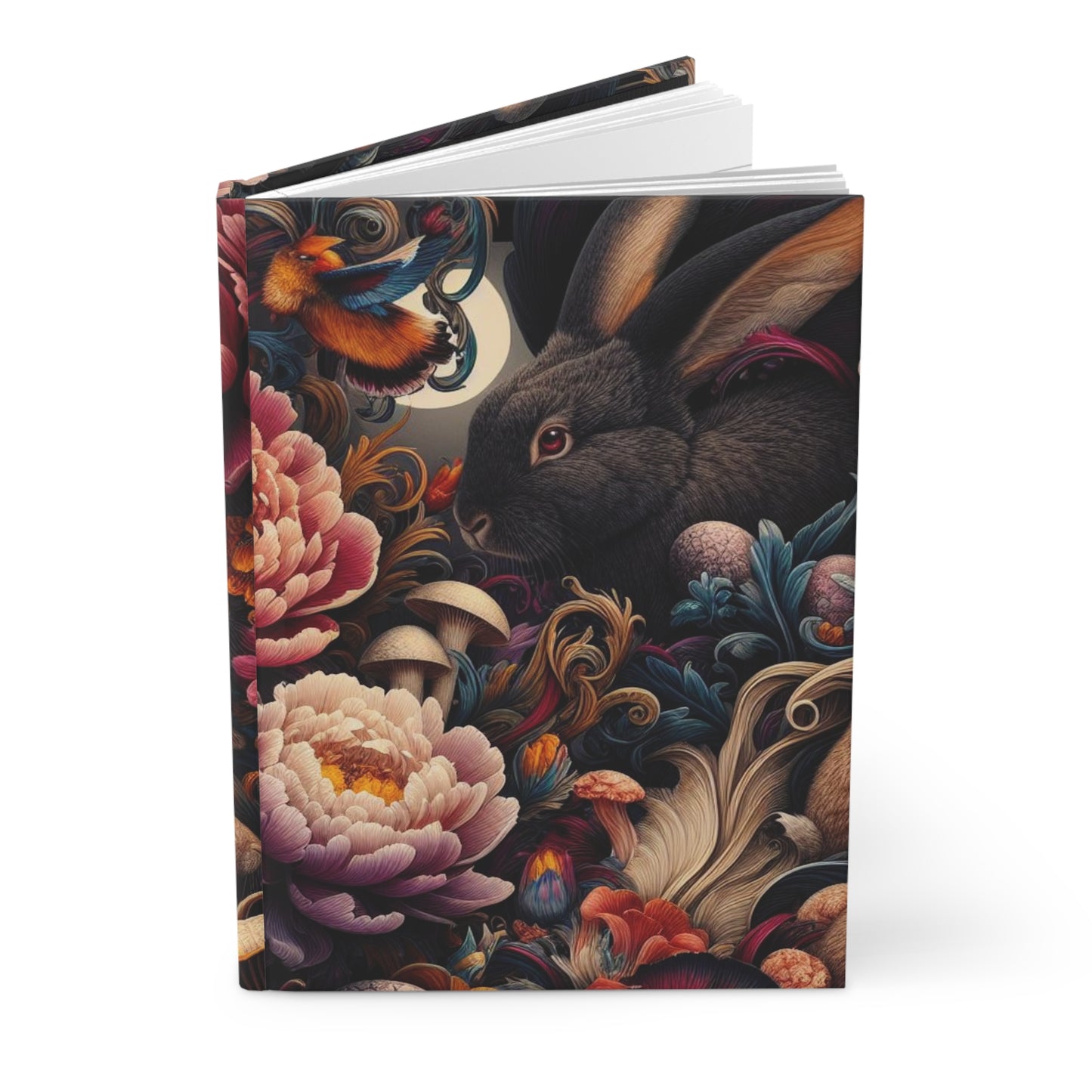 Floral Bunny Journal - Matte Hardcover Design