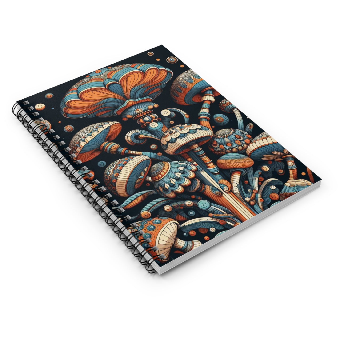 Bohemian Mushrooms Spiral Notebook - Colorful Design