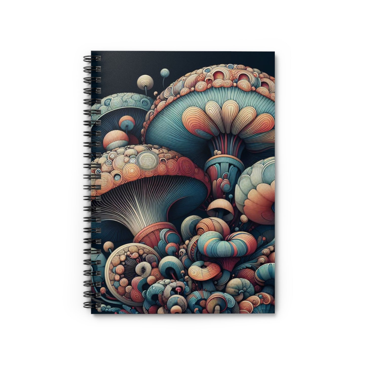 Vibrant Mushroom Spiral Notebook - Ruled Lines