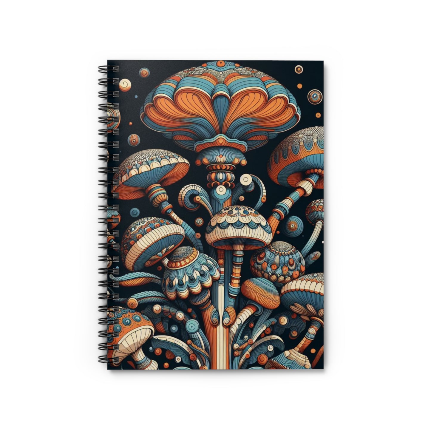 Bohemian Mushrooms Spiral Notebook - Colorful Design