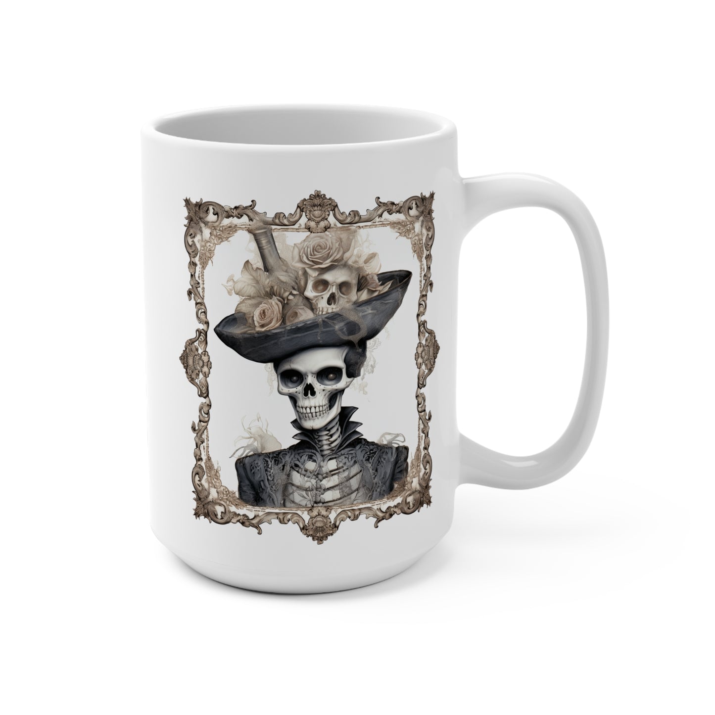 Spooky Skull Vintage Frame Prince Mug