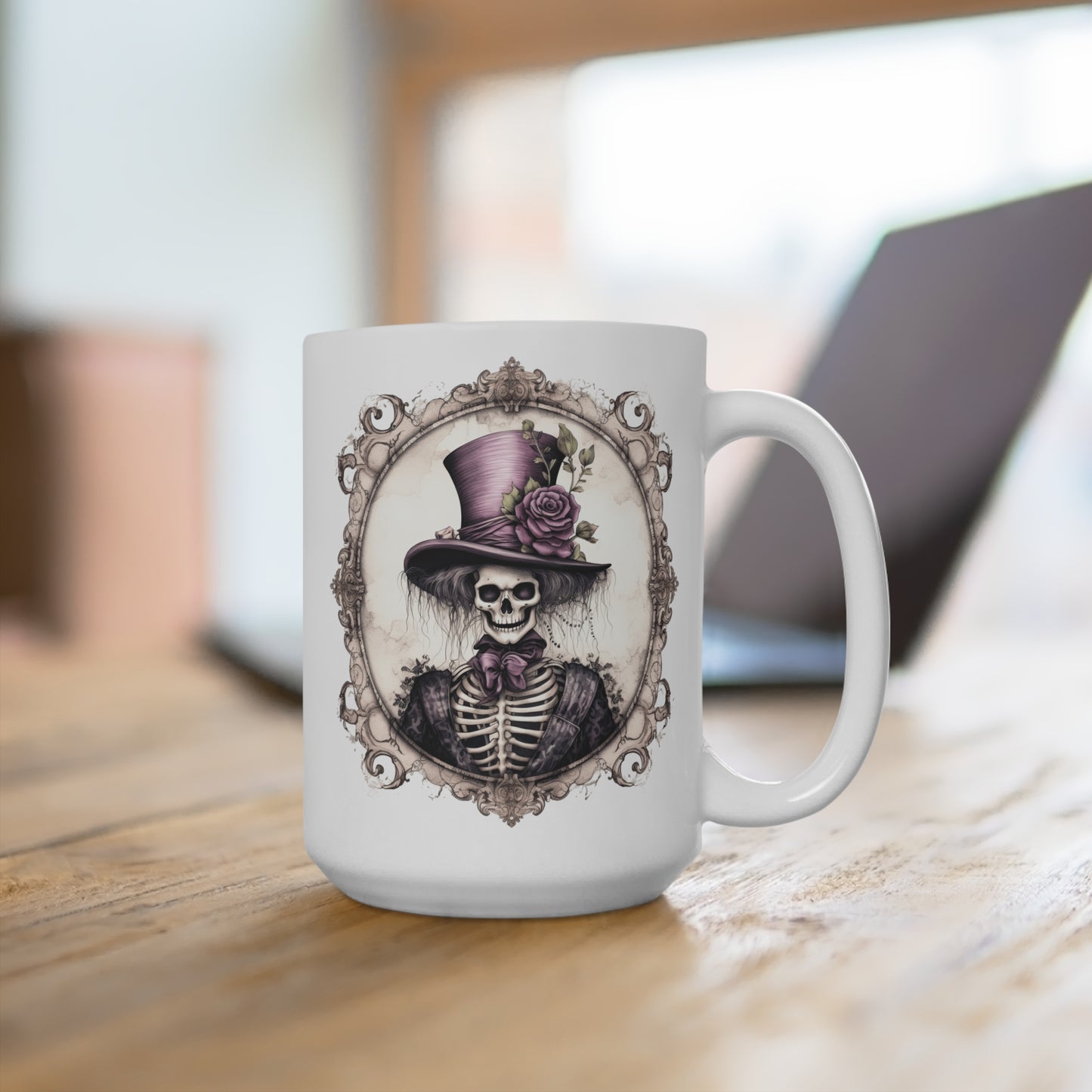 Spooky Skull Mug Vintage Old Lady Halloween