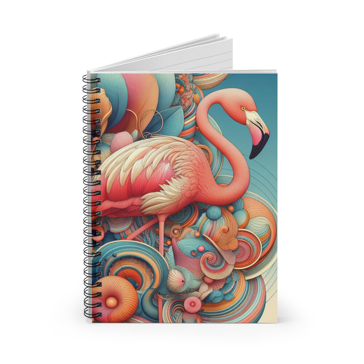 Flamingo Pastel Spiral Notebook - Ruled Lines