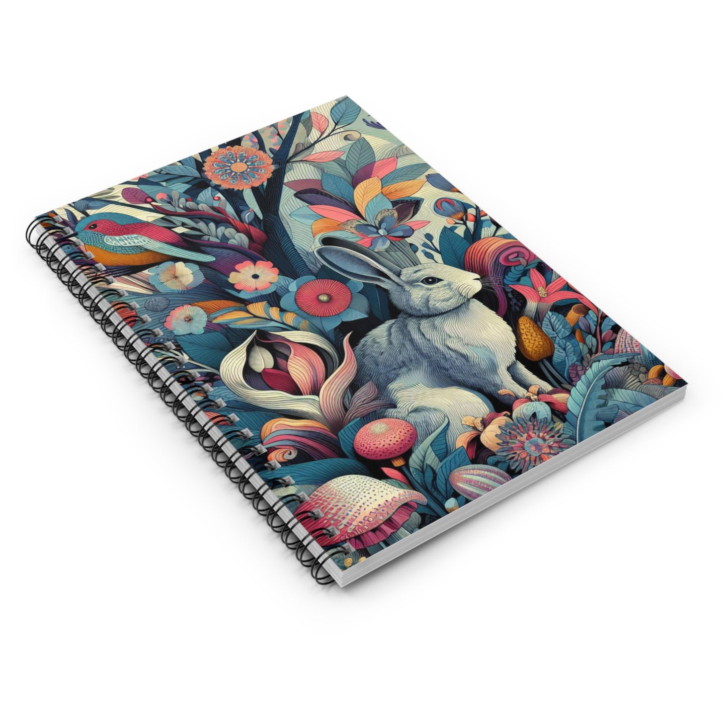 Watercolor Rabbit Spiral Notebook - Premium Design