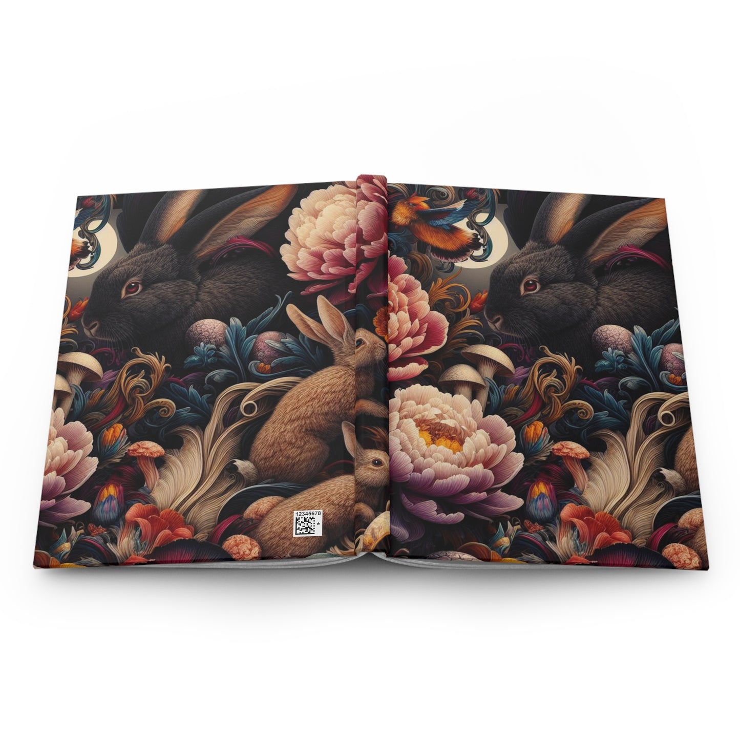 Floral Bunny Journal - Matte Hardcover Design