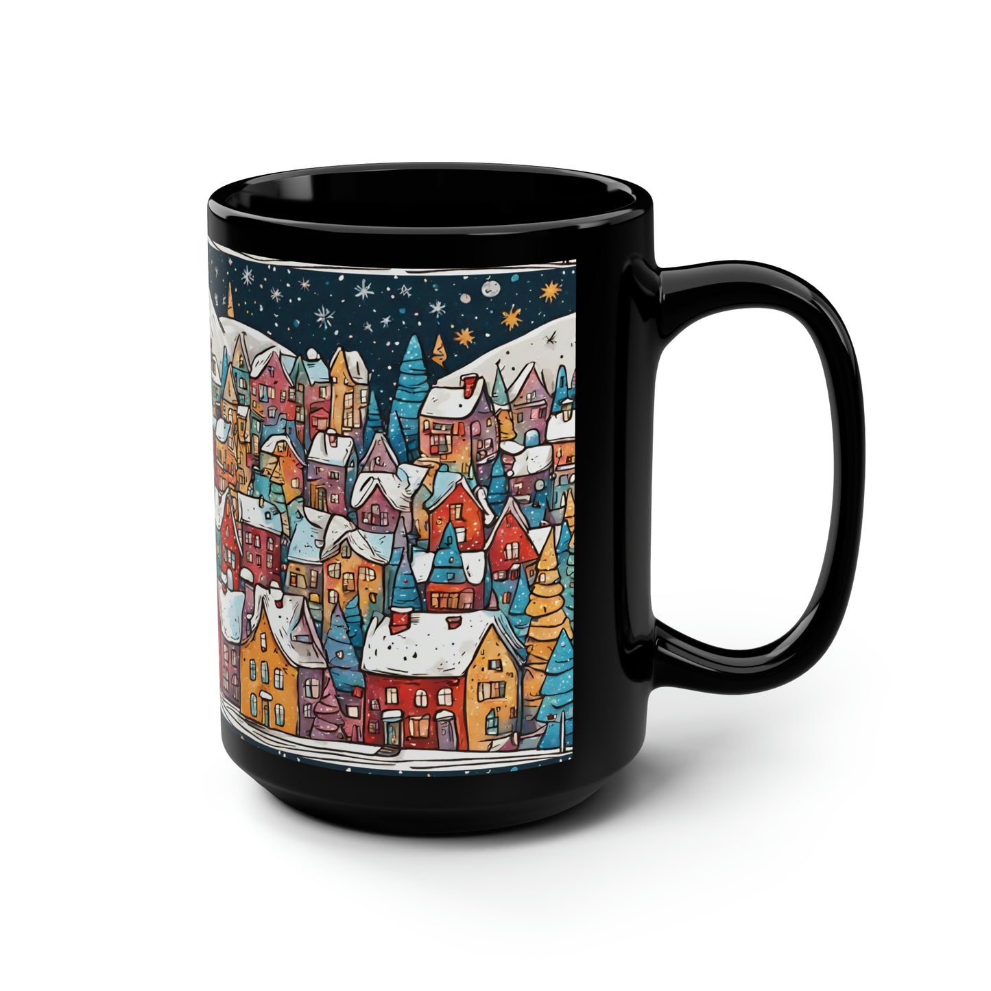 Scandinavian Christmas Town Mug