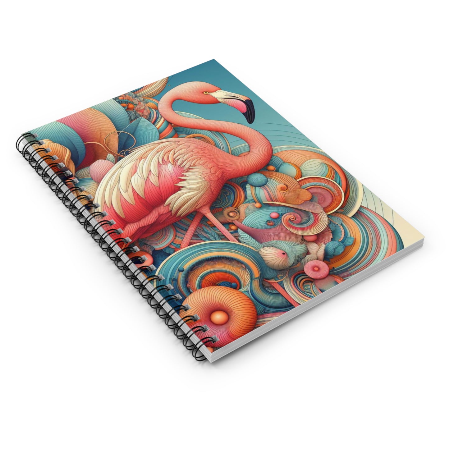 Flamingo Pastel Spiral Notebook - Ruled Lines