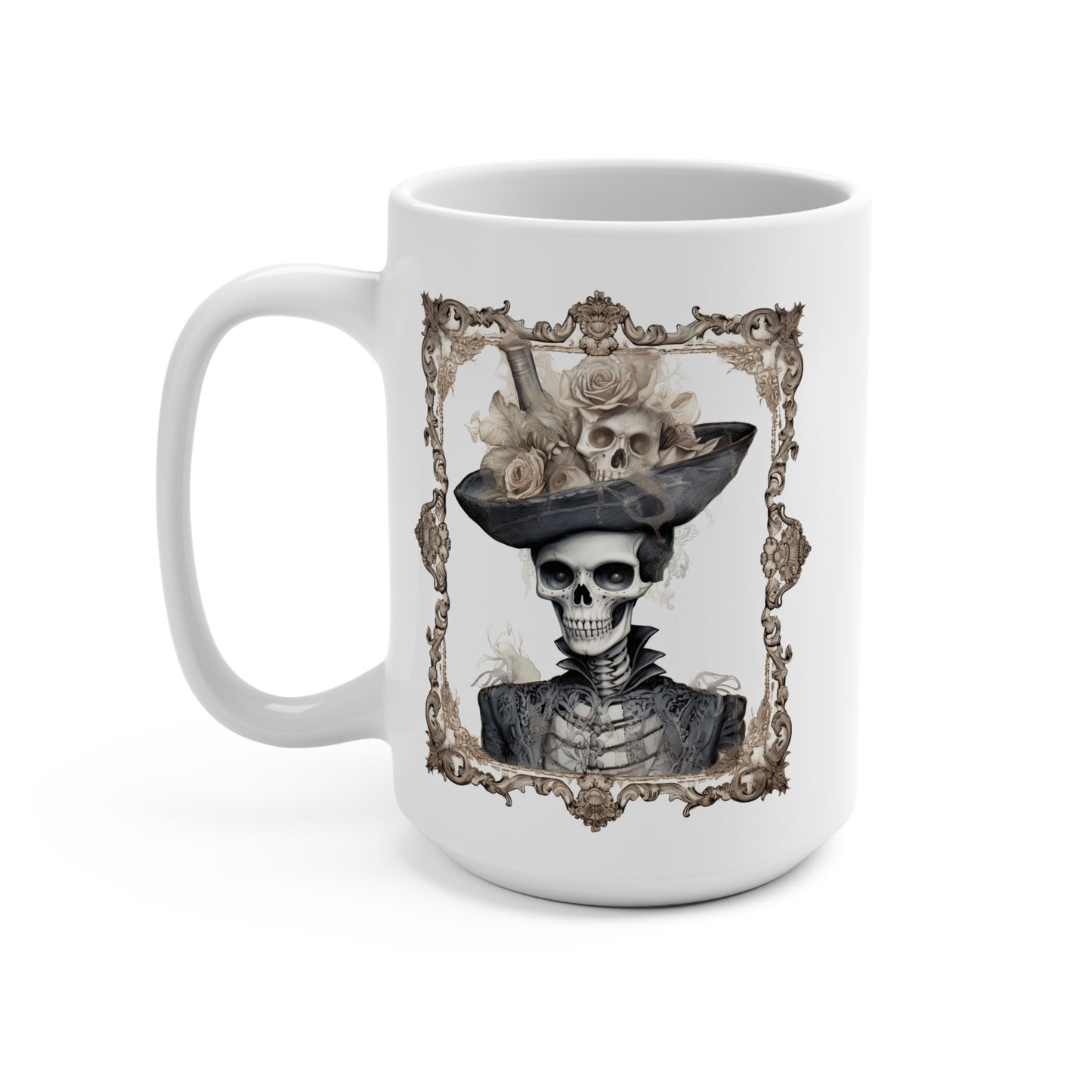 Spooky Skull Vintage Frame Prince Mug