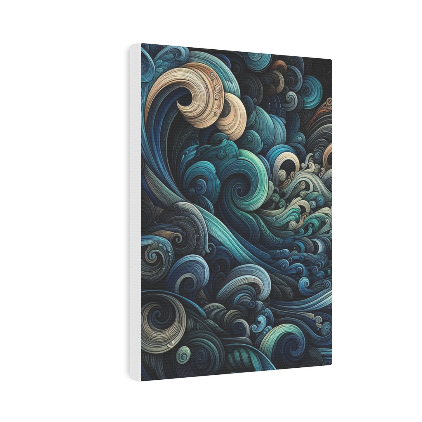 Ocean Waves Blue Poster