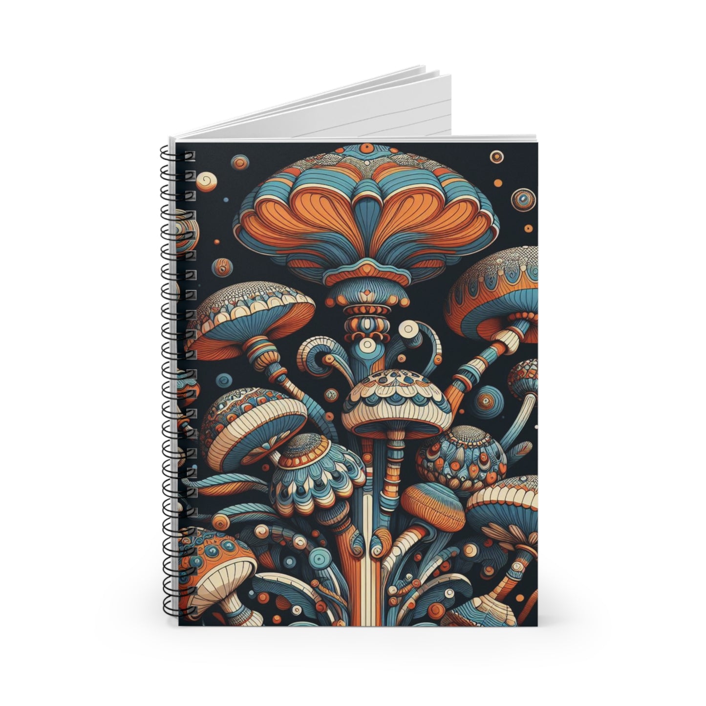 Bohemian Mushrooms Spiral Notebook - Colorful Design