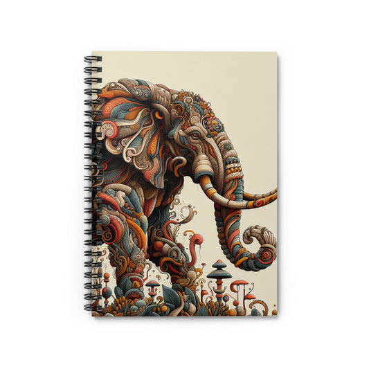 Elegant Watercolor Elephant Notebook - Ruled Spiral Journal