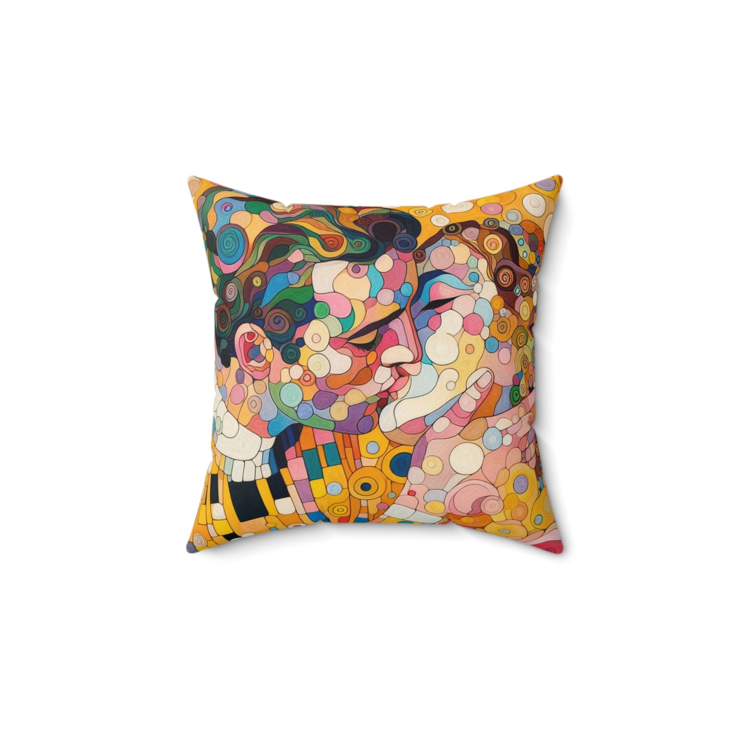 Lovers Kiss Square Pillow