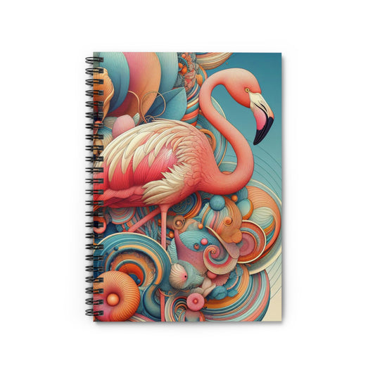 Flamingo Pastel Spiral Notebook - Ruled Lines