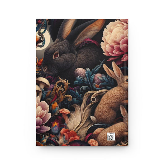 Floral Bunny Journal - Matte Hardcover Design