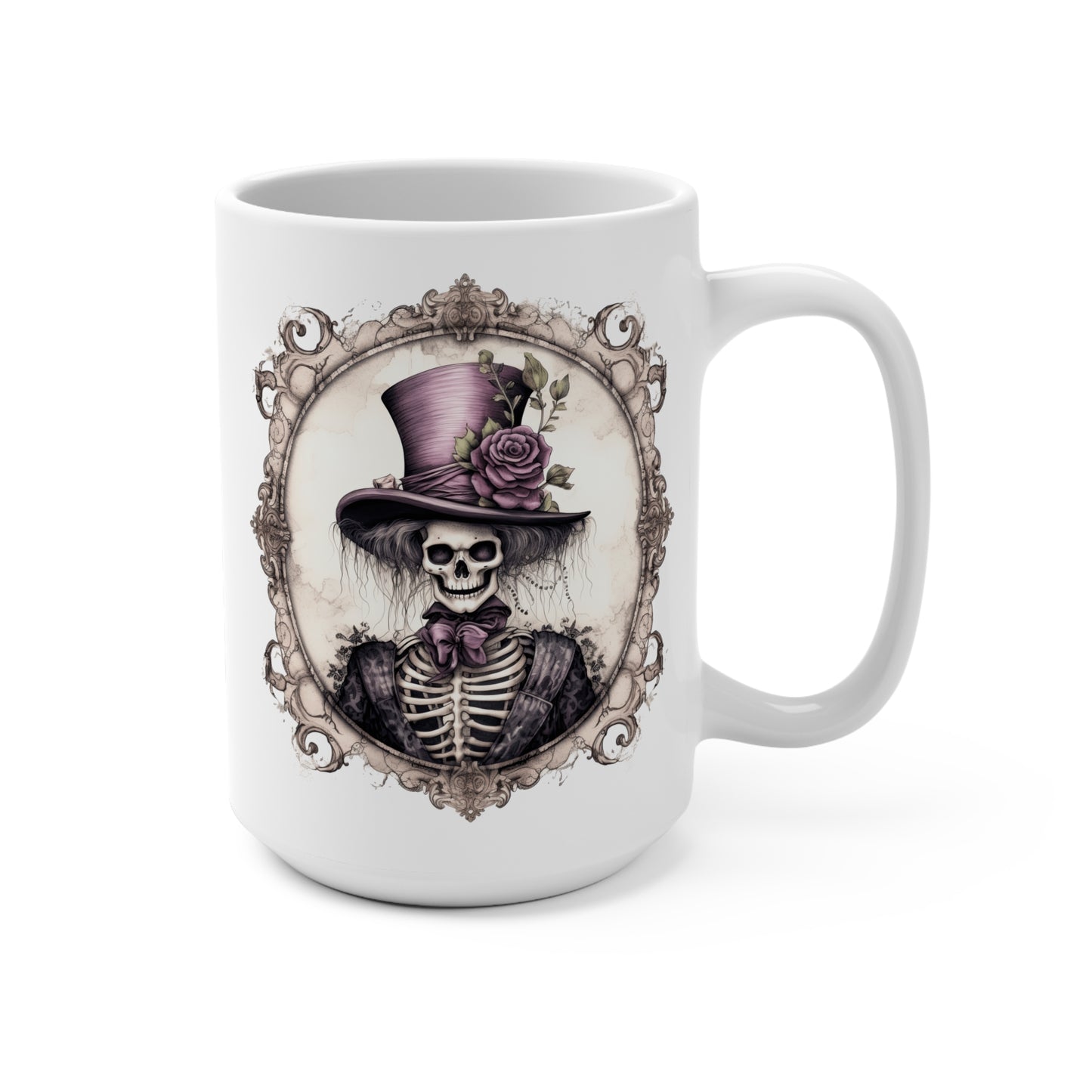 Spooky Skull Mug Vintage Old Lady Halloween