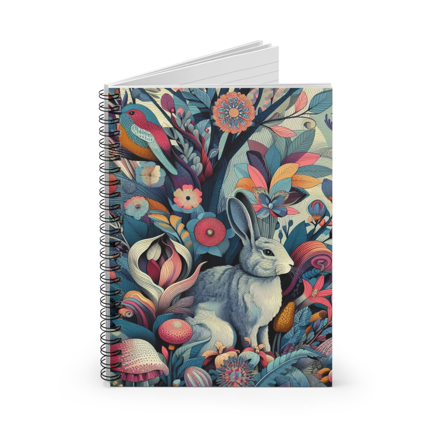 Watercolor Rabbit Spiral Notebook - Premium Design