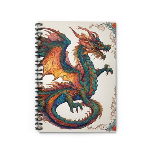 Colorful Dragon Spiral Notebook - Artistic Design