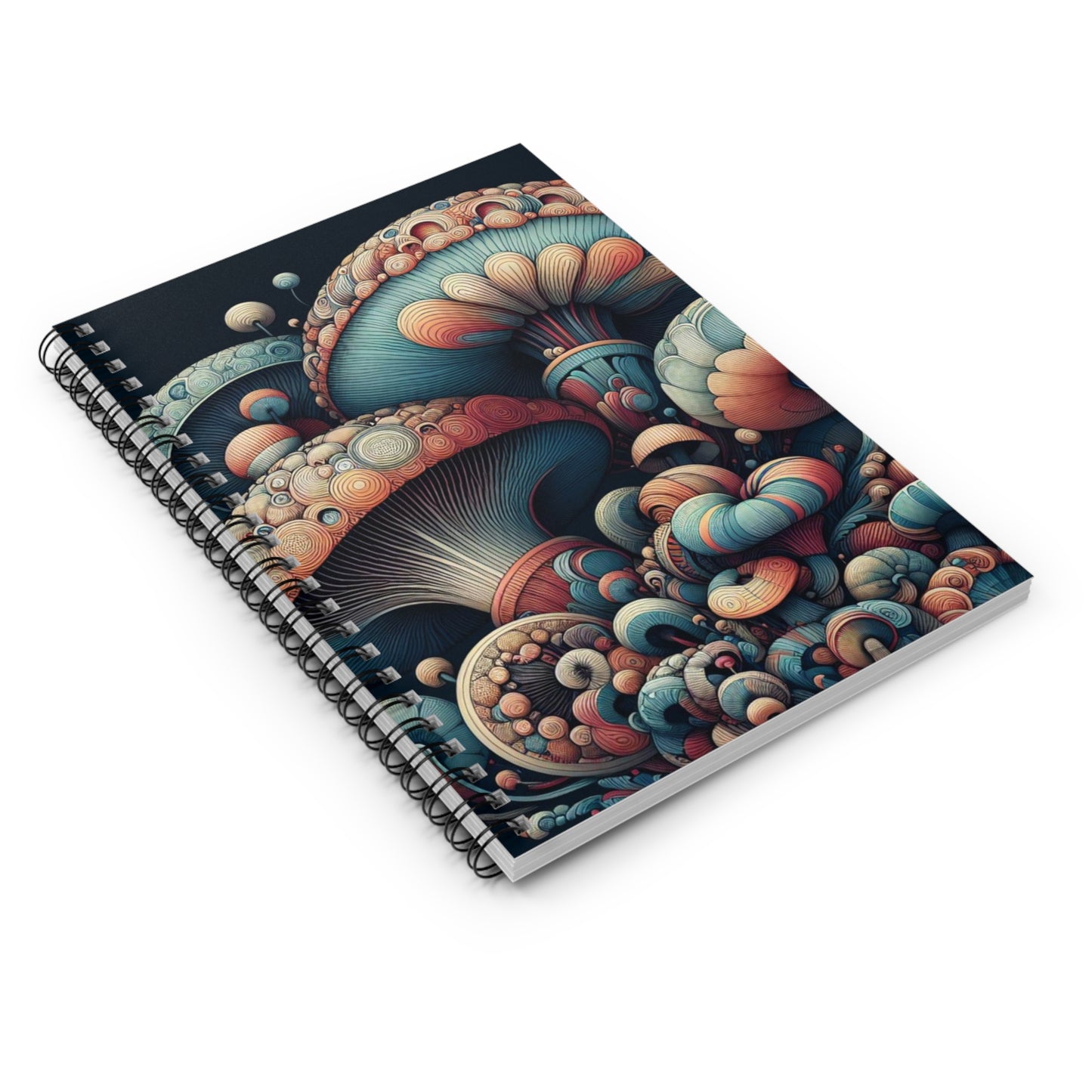 Vibrant Mushroom Spiral Notebook - Ruled Lines