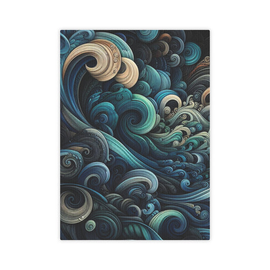 Ocean Waves Blue Poster