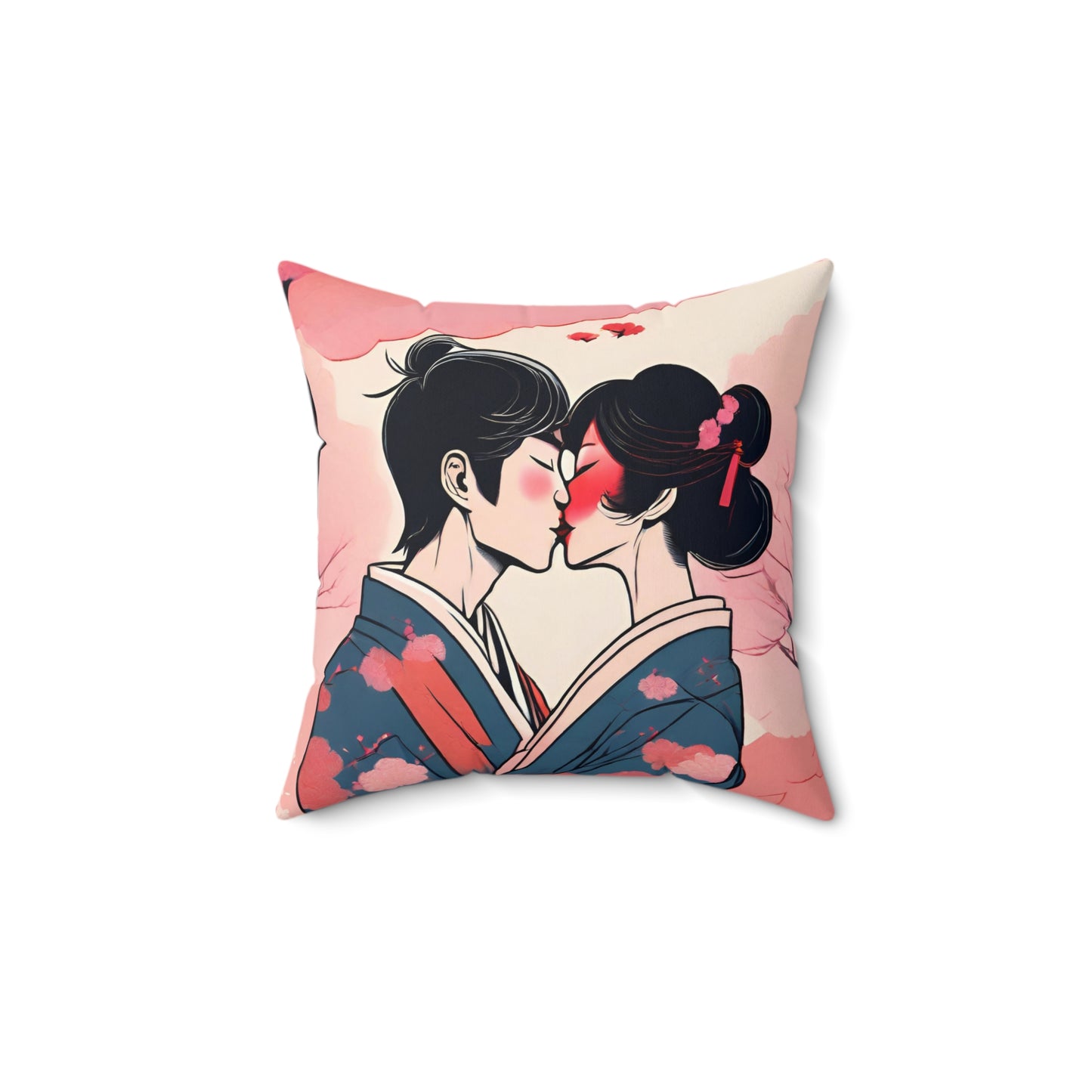 Kiss & Kimonos Pillow - Pink Spring Decor Accent