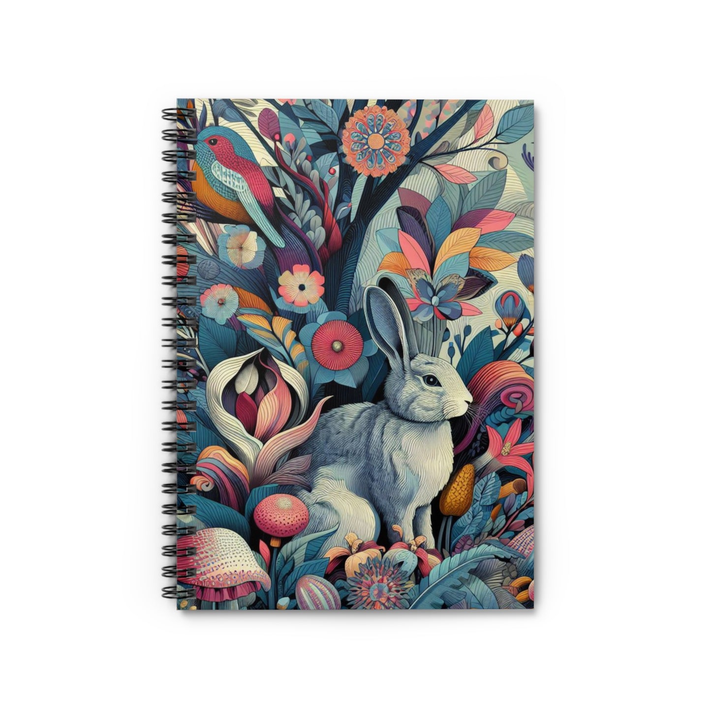 Watercolor Rabbit Spiral Notebook - Premium Design