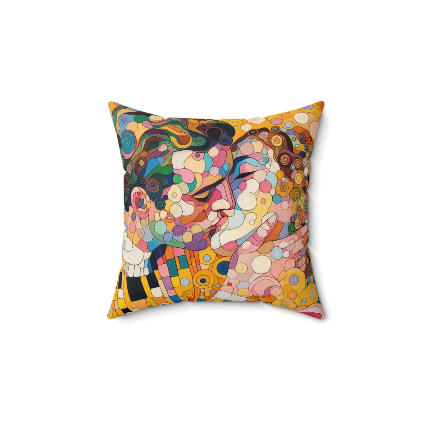 Lovers Kiss Square Pillow