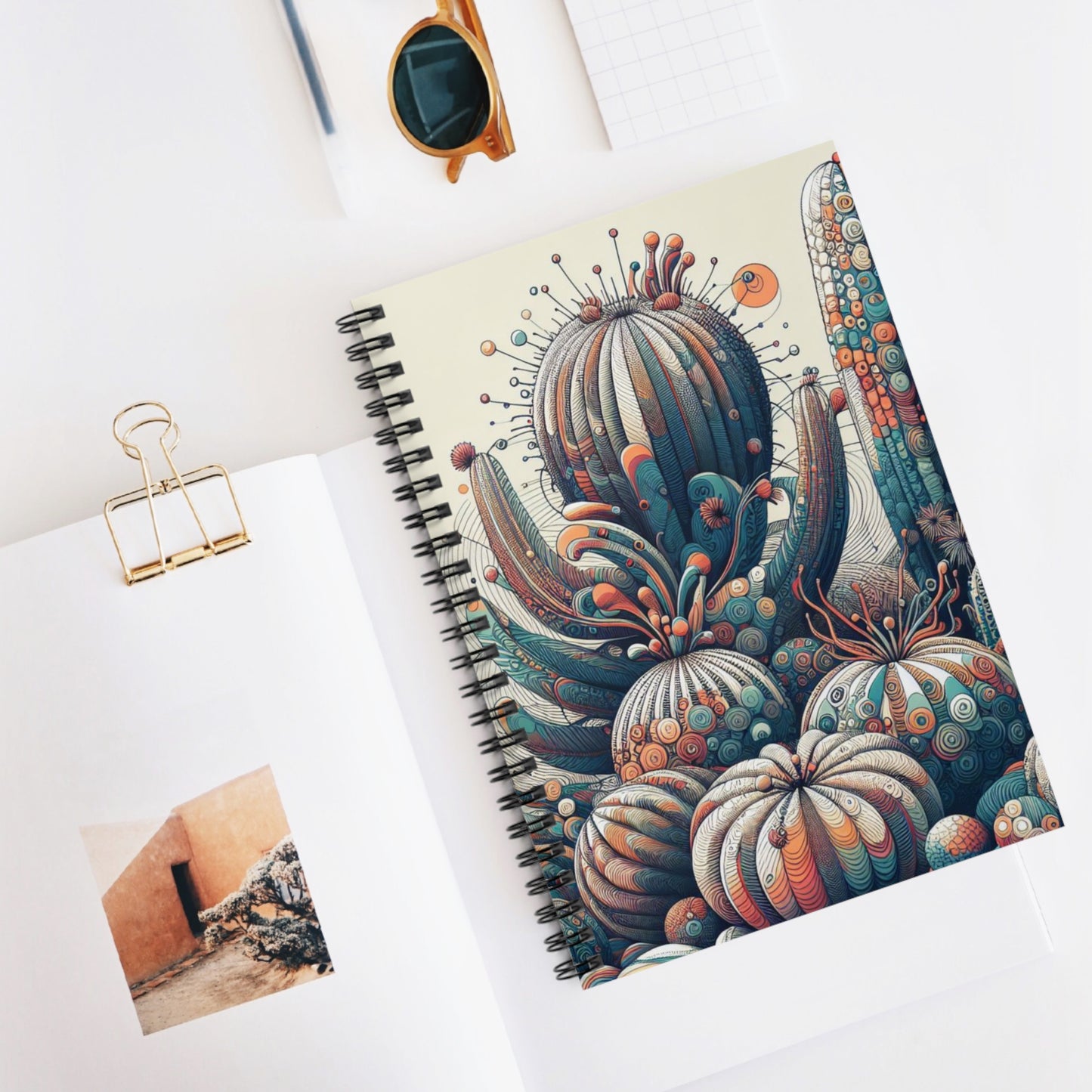 Colorful Cactus Spiral Notebook - Vibrant Design