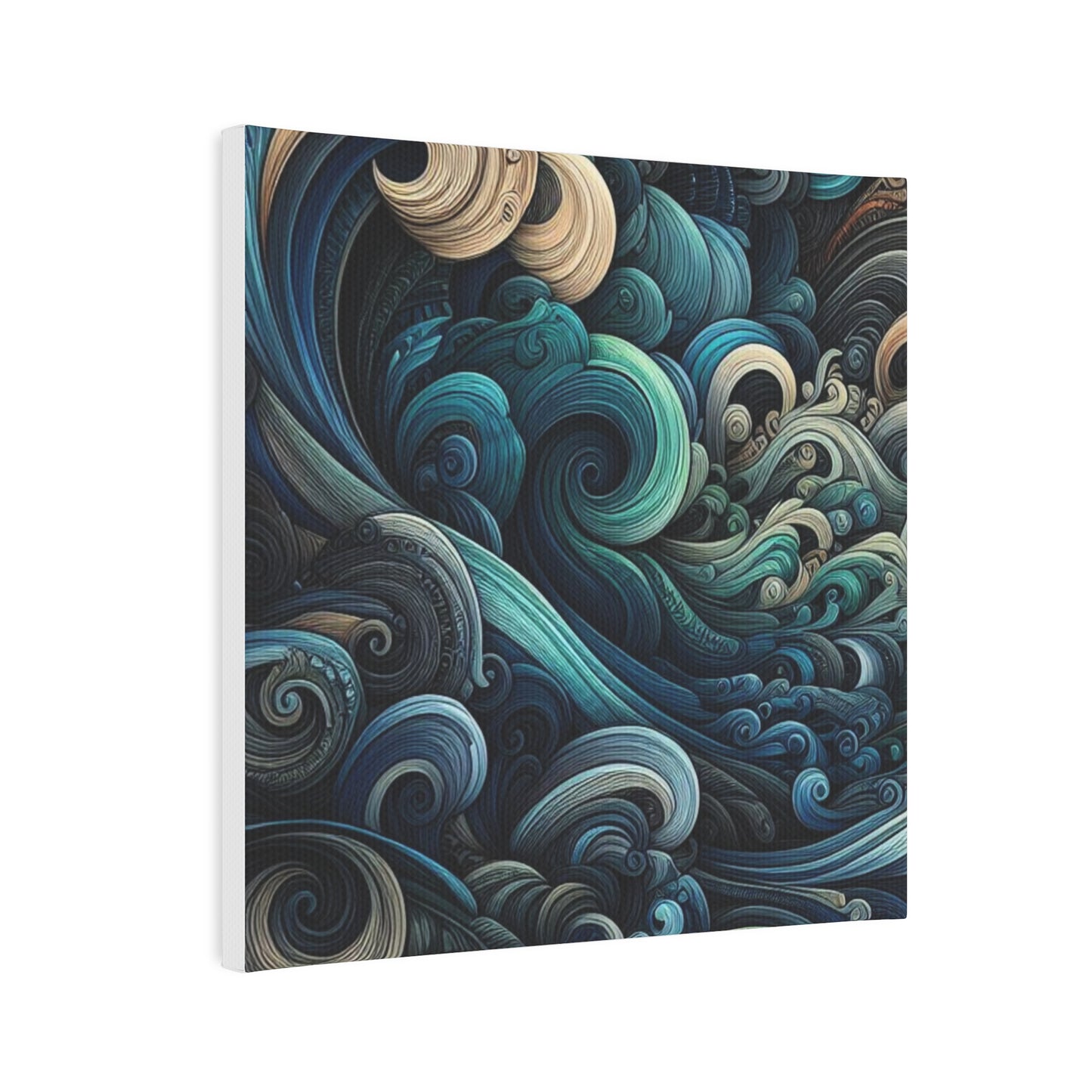 Ocean Waves Blue Poster