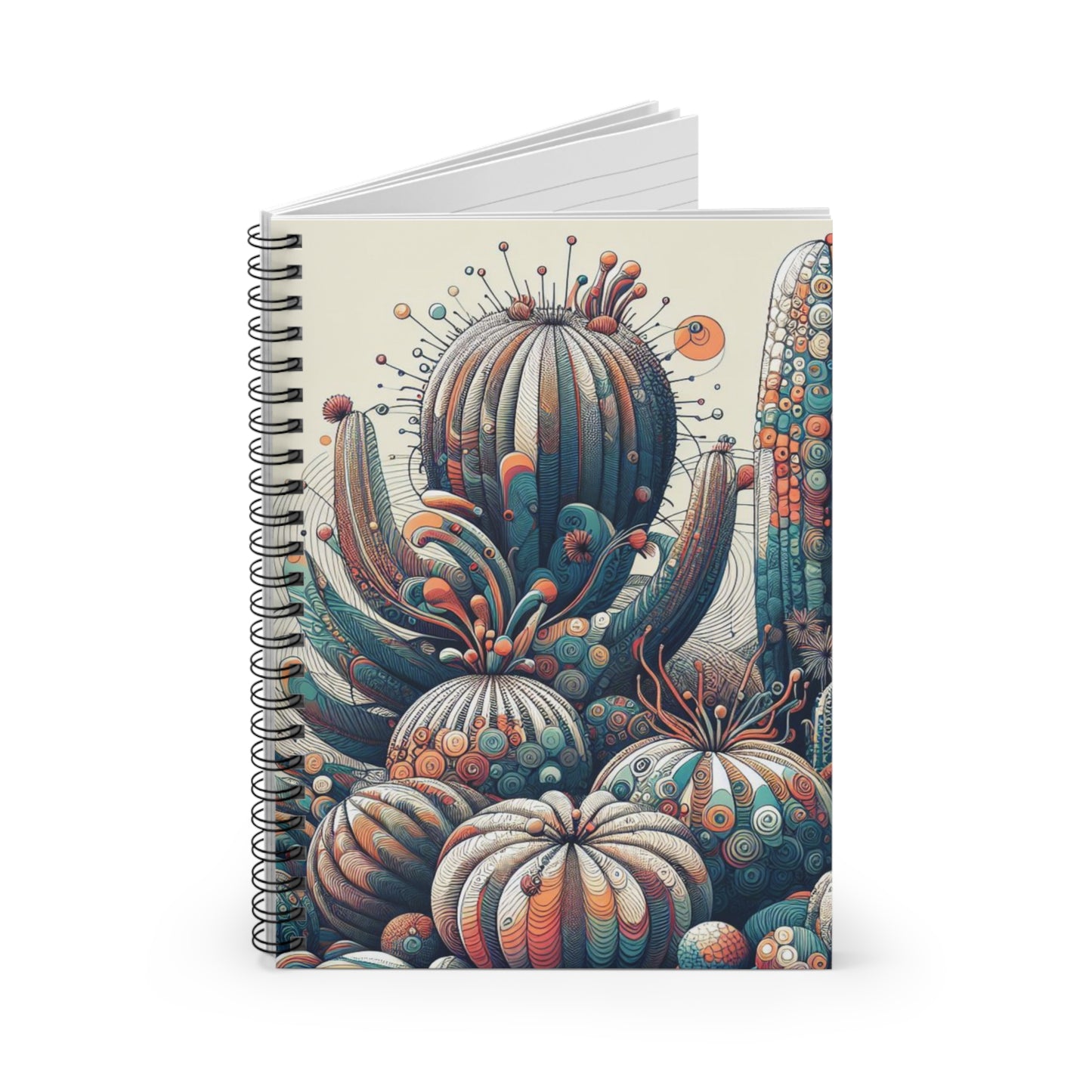 Colorful Cactus Spiral Notebook - Vibrant Design