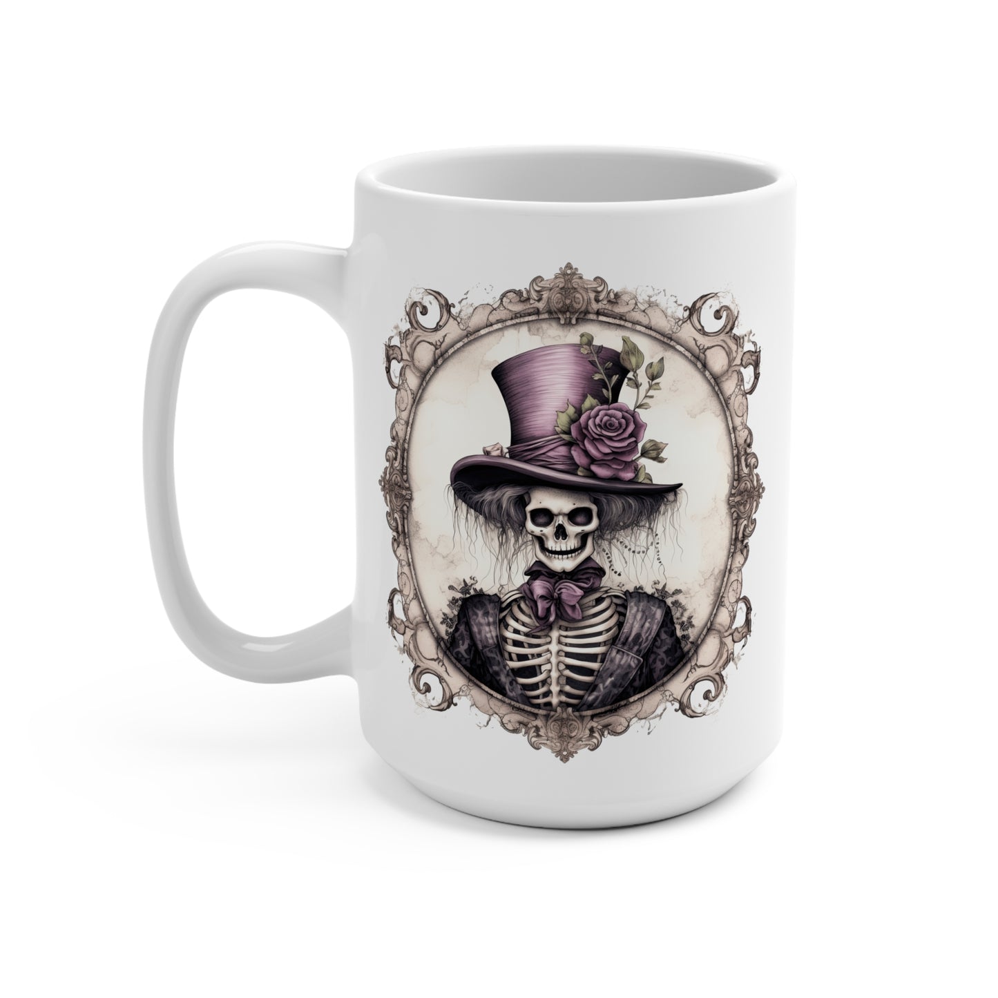 Spooky Skull Mug Vintage Old Lady Halloween